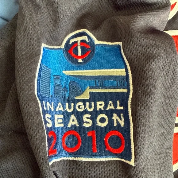 Majestic Navy Blue Twins Baseball Jersey